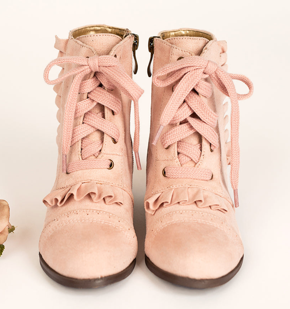 Blush Velvet Boot